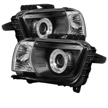 Picture of Spyder Chevy Camaro 10-13 Projector Headlights Dual Halo LED Halo Blk High- PRO-YD-CCAM2010-HL-BK
