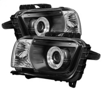 Picture of Spyder Chevy Camaro 10-13 Projector Headlights Dual Halo LED Halo Blk High- PRO-YD-CCAM2010-HL-BK