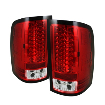 Picture of Spyder GMC Sierra 07-13 Not 3500 Dually 4 Rear WheelsLED Tail Lights Red Clear ALT-YD-GS07-LED-RC