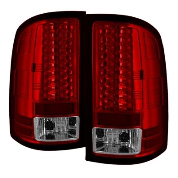 Picture of Spyder GMC Sierra 07-13 Not 3500 Dually 4 Rear WheelsLED Tail Lights Red Clear ALT-YD-GS07-LED-RC