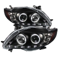 Picture of Spyder Toyota Corolla 09-10 Projector Headlights LED Halo DRL Blk High H1 Low H1 PRO-YD-TC09-DRL-BK