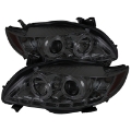 Picture of Spyder Toyota Corolla 09-10 Projector Headlights LED Halo DRL Smke High H1 Low H1 PRO-YD-TC09-DRL-SM
