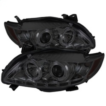 Picture of Spyder Toyota Corolla 09-10 Projector Headlights LED Halo DRL Smke High H1 Low H1 PRO-YD-TC09-DRL-SM