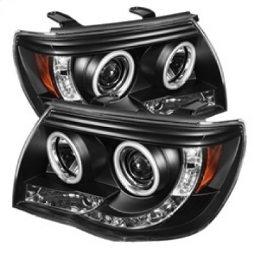 Picture of Spyder Toyota Tacoma 05-11 Projector Headlights CCFL Halo LED Blk High H1 Low H1 PRO-YD-TT05-CCFL-BK
