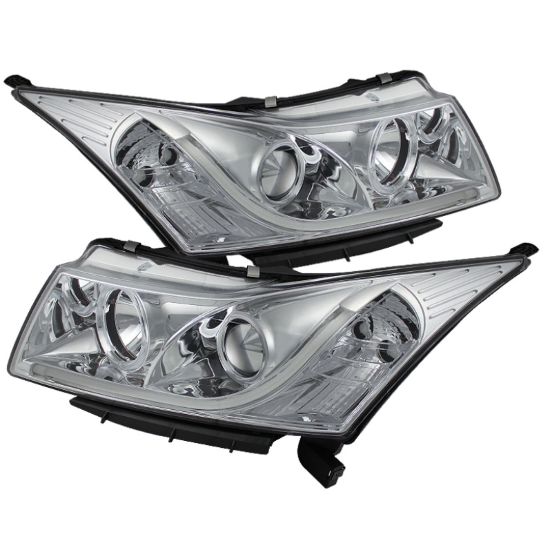 Picture of Spyder Chevy Cruze 11-14 Projector Headlights Light Tube DRL Chrm PRO-YD-CCRZ11-LTDRL-C