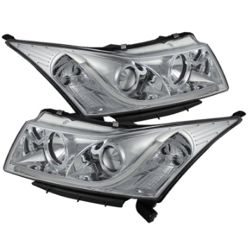 Picture of Spyder Chevy Cruze 11-14 Projector Headlights Light Tube DRL Chrm PRO-YD-CCRZ11-LTDRL-C
