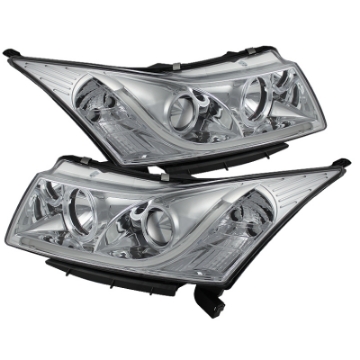 Picture of Spyder Chevy Cruze 11-14 Projector Headlights Light Tube DRL Chrm PRO-YD-CCRZ11-LTDRL-C