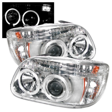 Picture of Spyder Ford Explorer 95-01 1PC Projector Headlights LED Halo Chrm PRO-YD-FEXP95-HL-1PC-C