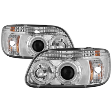 Picture of Spyder Ford Explorer 95-01 1PC Projector Headlights LED Halo Chrm PRO-YD-FEXP95-HL-1PC-C