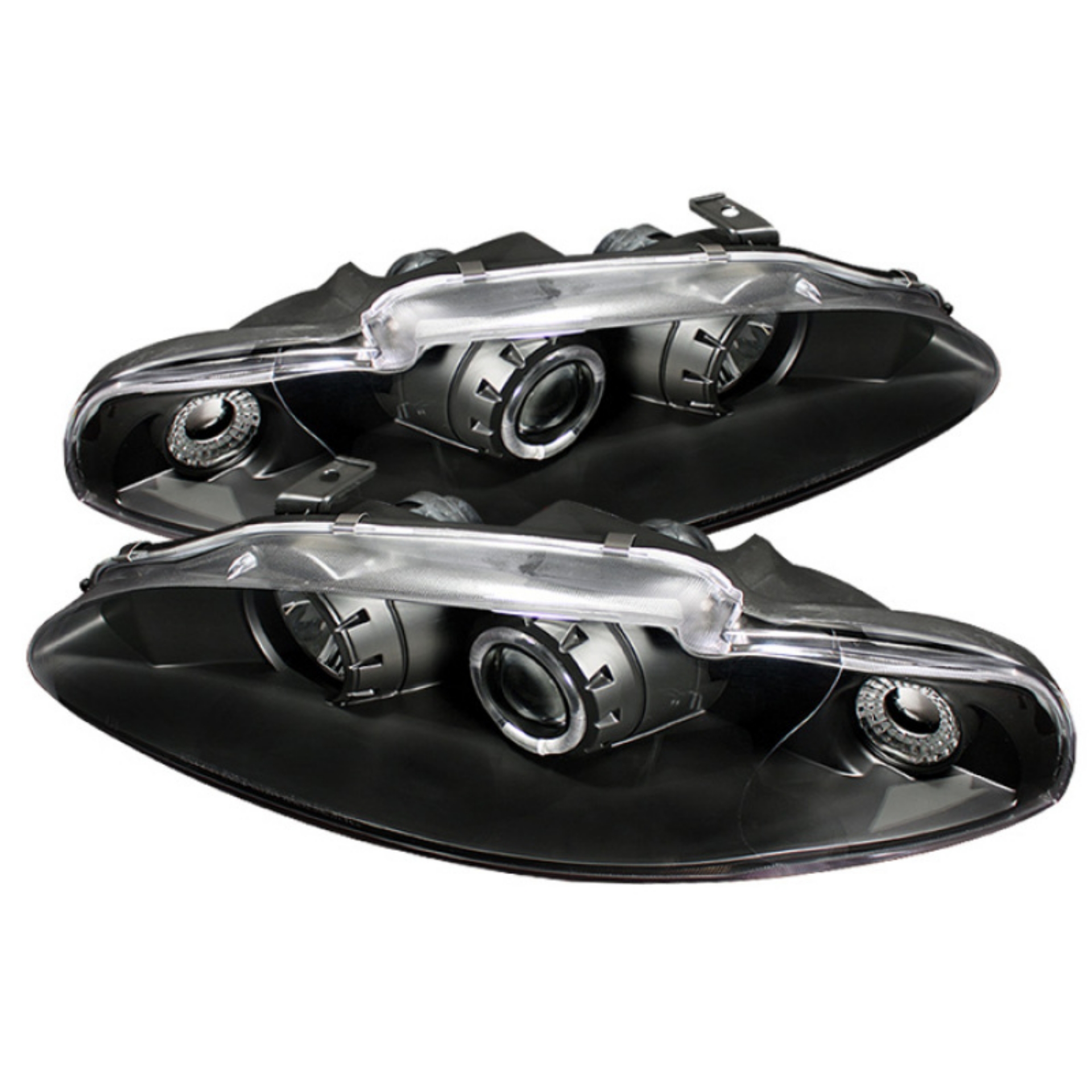 Picture of Spyder Mitsubishi Eclipse 95-96 Projector Headlights LED Halo Black High H1 Low H1 PRO-YD-ME95-HL-BK