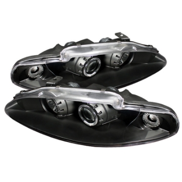 Picture of Spyder Mitsubishi Eclipse 95-96 Projector Headlights LED Halo Black High H1 Low H1 PRO-YD-ME95-HL-BK