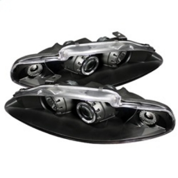 Picture of Spyder Mitsubishi Eclipse 95-96 Projector Headlights LED Halo Black High H1 Low H1 PRO-YD-ME95-HL-BK