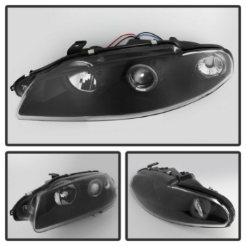 Picture of Spyder Mitsubishi Eclipse 97-99 Projector Headlights LED Halo Black High H1 Low H1 PRO-YD-ME97-HL-BK