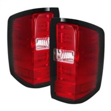 Picture of Spyder Chevy 1500 14-16 Light Bar LED Tail Lights Red Clear ALT-YD-CS14-LBLED-RC