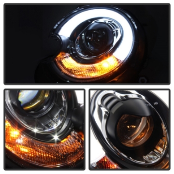 Picture of Spyder Mini Cooper 2010-2012 Projector Headlights Xenon-HID Model- DRL Blk PRO-YD-MC07-HID-DRL-BK