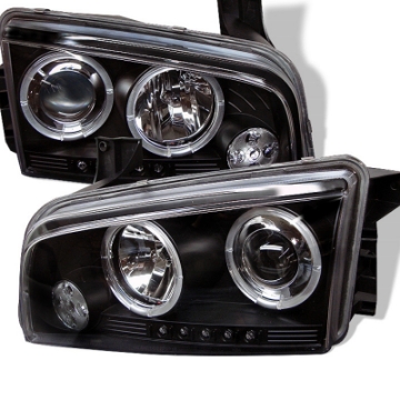 Picture of Spyder Dodge Charger 06-10 Projector Headlights Halogen Only - LED Halo LED Blk PRO-YD-DCH05-LED-BK