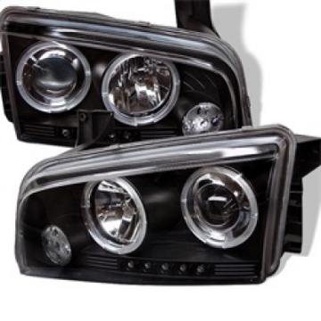 Picture of Spyder Dodge Charger 06-10 Projector Headlights Halogen Only - LED Halo LED Blk PRO-YD-DCH05-LED-BK