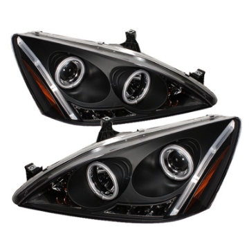 Picture of Spyder Honda Accord 03-07 Projector Headlights CCFL Halo LED Blk High H1 Low H1 PRO-YD-HA03-CCFL-BK
