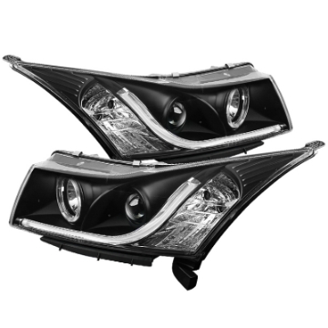 Picture of Spyder Chevy Cruze 11-14 Projector Headlights Light Tube DRL Blk PRO-YD-CCRZ11-LTDRL-BK