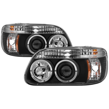 Picture of Spyder Ford Explorer 95-01 1PC Projector Headlights LED Halo Blk PRO-YD-FEXP95-HL-1PC-BK