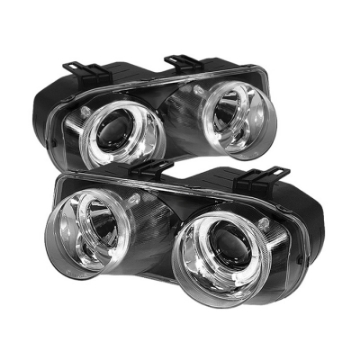 Picture of Spyder Acura Integra 94-97 Projector Headlights LED Halo -Chrome High H1 Low 9006 PRO-YD-AI94-HL-C