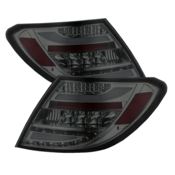 Picture of Spyder Mercedes Benz W204 C-Class 08-11 LED Tail Lights Incandescent - Smke ALT-YD-MBZC08-LED-SM