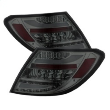 Picture of Spyder Mercedes Benz W204 C-Class 08-11 LED Tail Lights Incandescent - Smke ALT-YD-MBZC08-LED-SM