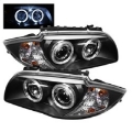 Picture of Spyder BMW E87 1-Series 08-11 Projector Headlights LED Halo Black High H1 Low H7 PRO-YD-BMWE87-HL-BK