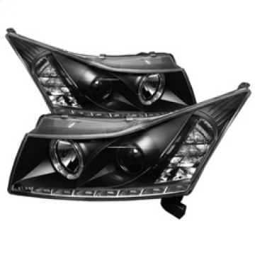 Picture of Spyder Chevy Cruze 11-14 Projector Headlights LED Halo -DRL Blk High H1 Low H7 PRO-YD-CCRZ11-DRL-BK