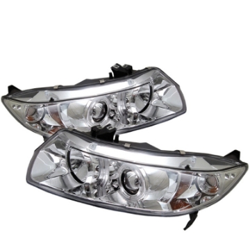 Picture of Spyder Honda Civic 06-08 2Dr Projector Headlights LED Halo Chrome High H1 Low H1 PRO-YD-HC06-2D-HL-C