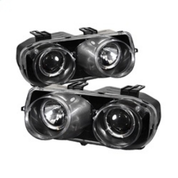 Picture of Spyder Acura Integra 94-97 Projector Headlights LED Halo -Black High H1 Low 9006 PRO-YD-AI94-HL-BK