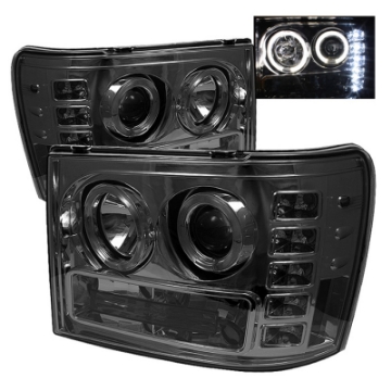 Picture of Spyder GMC Sierra 1500-2500-3500 07-13 Projector Headlights LED Halo- LED Smoke PRO-YD-GS07-HL-SM