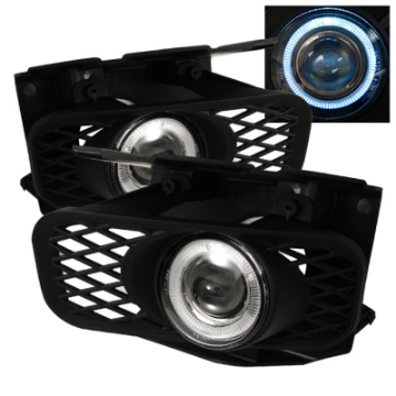 Picture of Spyder Ford F150 99-03-F150 Heritage 04 Halo Projector Fog Lights w-Switch Clear FL-P-FF15099-HL