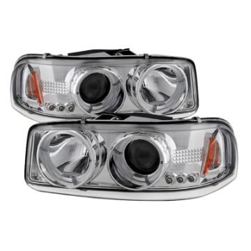 Picture of Spyder GMC Sierra 1500-2500-3500 99-06 Projector Headlights LED Halo LED Chrome PRO-YD-CDE00-HL-C