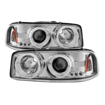 Picture of Spyder GMC Sierra 1500-2500-3500 99-06 Projector Headlights LED Halo LED Chrome PRO-YD-CDE00-HL-C