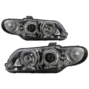 Picture of Spyder Pontiac GTO 04-06 Projector Headlights LED Halo LED Smoke High H1 Low H1 PRO-YD-PGTO04-HL-SM