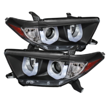 Picture of Spyder Toyota Highlander 11-13 Projector Headlights 3D DRL Blk PRO-YD-THLAN11-3DDRL-BK