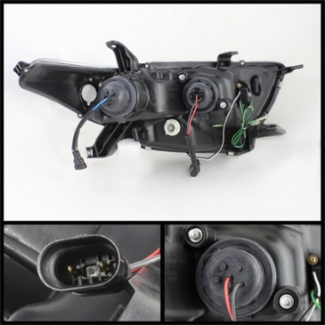 Picture of Spyder Toyota Highlander 11-13 Projector Headlights 3D DRL Blk PRO-YD-THLAN11-3DDRL-BK
