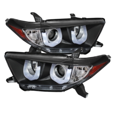 Picture of Spyder Toyota Highlander 11-13 Projector Headlights 3D DRL Blk PRO-YD-THLAN11-3DDRL-BK