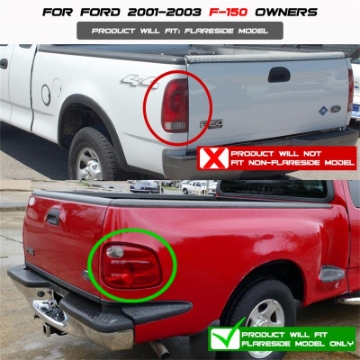 Picture of Spyder Ford F150 Flareside 01-03 Not Fit SupercrewEuro Style Tail Lights Black ALT-YD-FF15001FS-BK