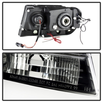 Picture of Spyder Jeep Grand Cherokee 99-04 Projector Headlights LED Halo LED Black Smoke PRO-YD-JGC99-HL-BSM