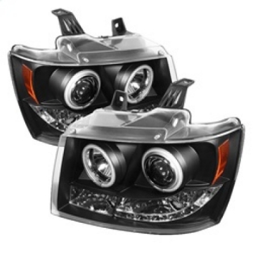 Picture of Spyder Chevy Suburban 1500-2500 07-14 Projector Headlights CCFL Halo LED Black PRO-YD-CSUB07-CCFL-BK