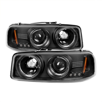 Picture of Spyder GMC Sierra 1500-2500-3500 99-06 Projector Headlights LED Halo LED Black PRO-YD-CDE00-HL-BK