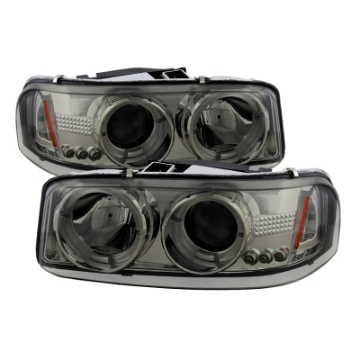 Picture of Spyder GMC Sierra 1500-2500-3500 99-06 Projector Headlights LED Halo LED Smoke PRO-YD-CDE00-HL-SMC