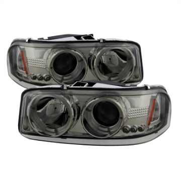 Picture of Spyder GMC Sierra 1500-2500-3500 99-06 Projector Headlights LED Halo LED Smoke PRO-YD-CDE00-HL-SMC