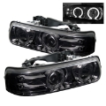 Picture of Spyder Chevy Silverado 1500-2500 99-02 Projector Headlights LED Halo LED Smoke PRO-YD-CS99-HL-SMC