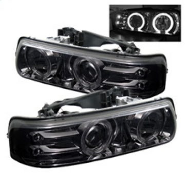 Picture of Spyder Chevy Silverado 1500-2500 99-02 Projector Headlights LED Halo LED Smoke PRO-YD-CS99-HL-SMC