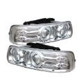 Picture of Spyder Chevy Silverado 1500-2500 99-02Projector Headlights LED Halo LED Chrome PRO-YD-CS99-HL-C