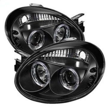 Picture of Spyder Dodge Neon 03-05 Projector Headlights LED Halo LED Black High H1 Low H1 PRO-YD-DN03-HL-BK