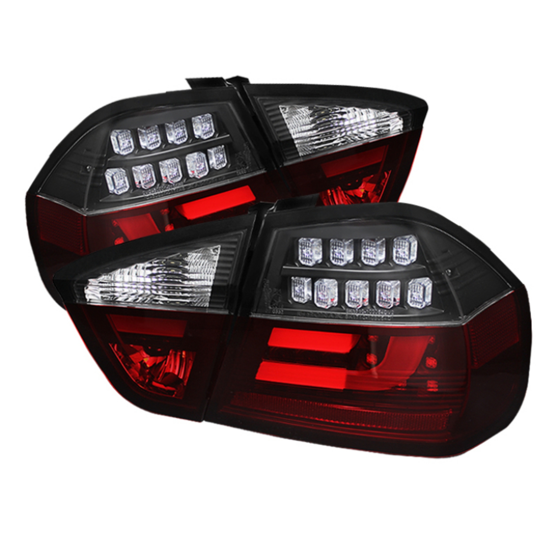 Picture of Spyder BMW E90 3-Series 06-08 4Dr LED Indicator LED Tail Lights Blk ALT-YD-BE9006-LBLED-G2-BK